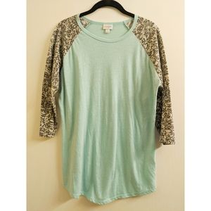SOLD-LuLaRoe Women's Mint Green and Gray Randy